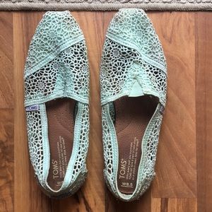 Lace Toms-Mint Green-size 8.5